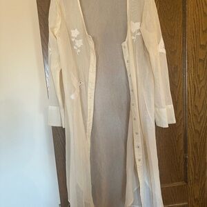 April Cornell Cream Sheer button down